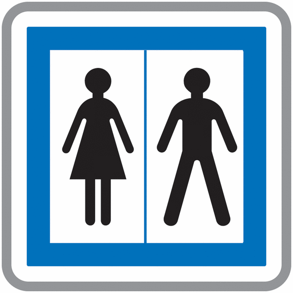 Panneau Alu Toilettes publiques