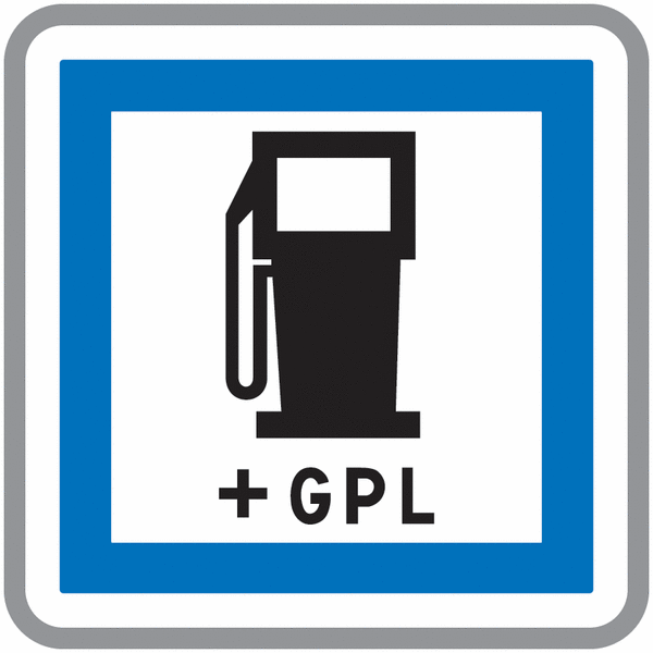 Panneau Alu Distribution carburant/GPL