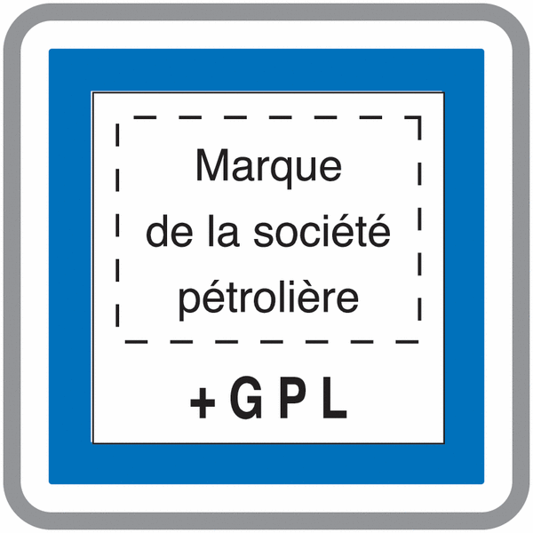 Panneau Alu Marque distribution carburant et GPL