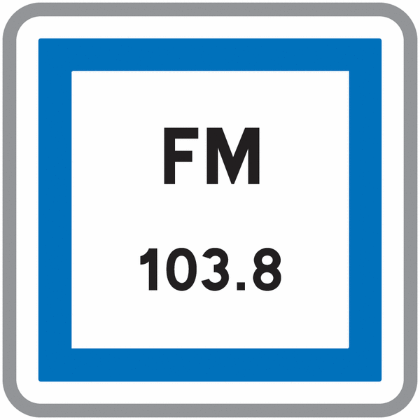Panneau Alu Fréquence radio infos routières