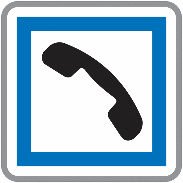 Panneau Alu Cabine téléphonique publique