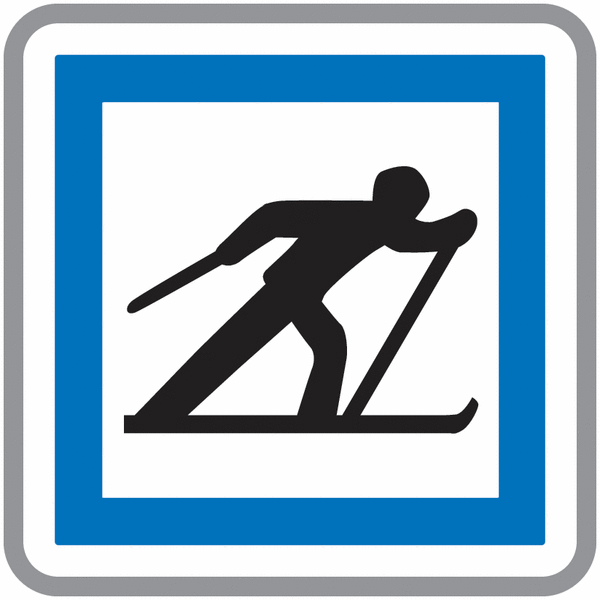 Panneau Alu Départ itinéraire ski de fond