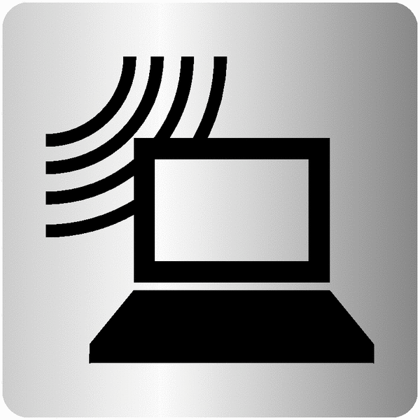 Signalétique de porte ISO 7001 Accès au réseau sans fil