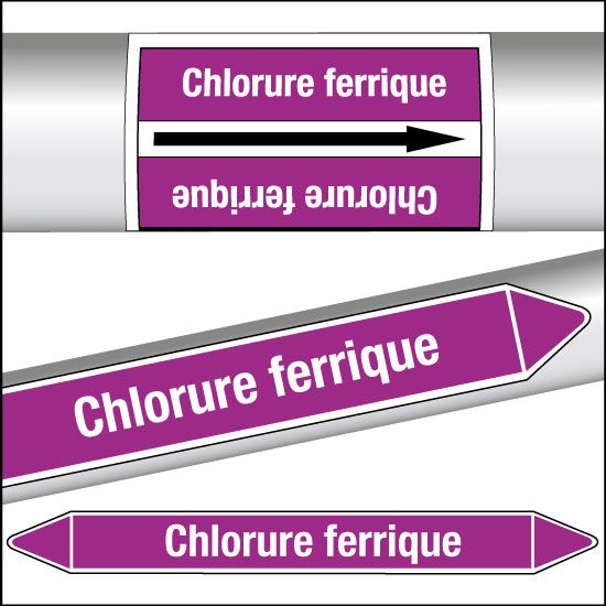 Marqueurs de tuyauterie CLP Chlorure ferrique