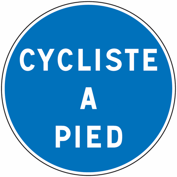 Panneau PVC Cycliste à pied