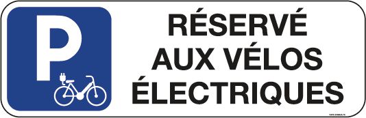 Panneau réservé aux vélos électriques