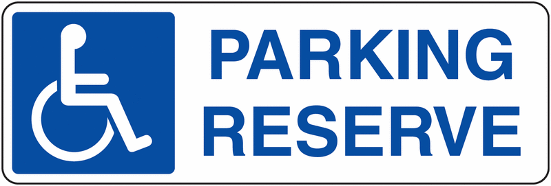 Panneau PVC Parking réservé + picto handicap