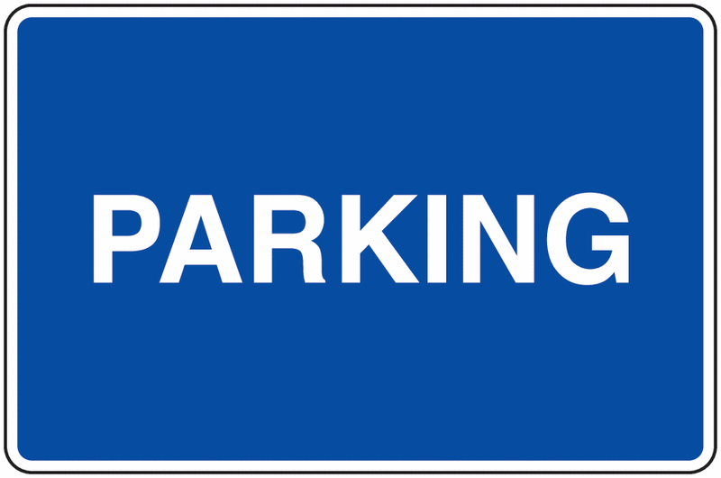 Panneau PVC texte Parking