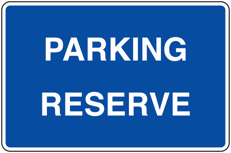 Panneau de signalisation PVC texte Parking réservé
