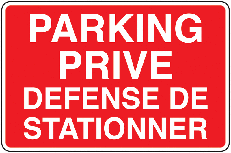 Panneau PVC Parking privé défense de stationner
