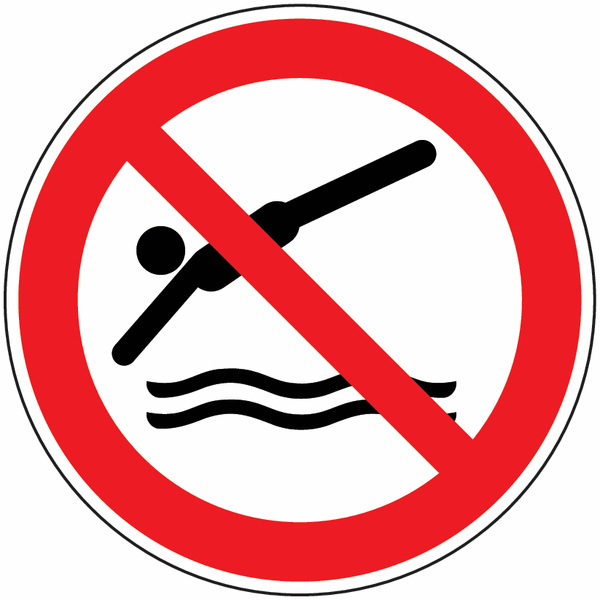 Panneaux plongée interdite
