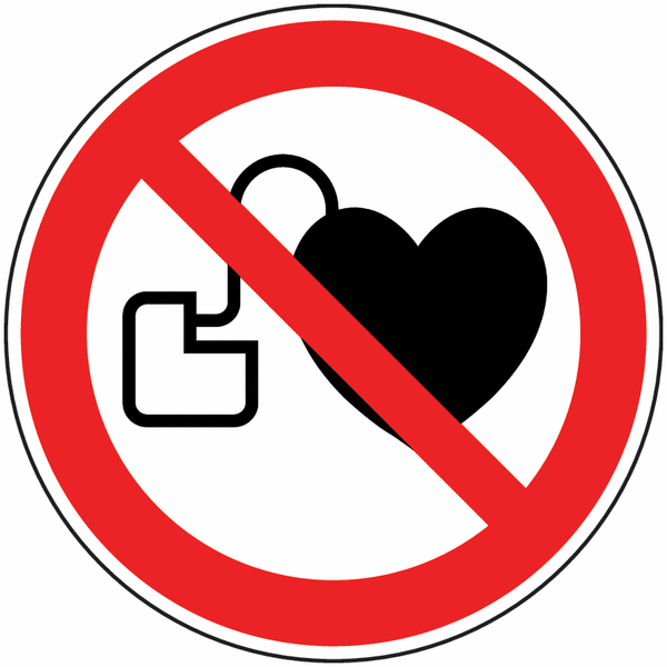 Panneau Stimulateur cardiaque interdit