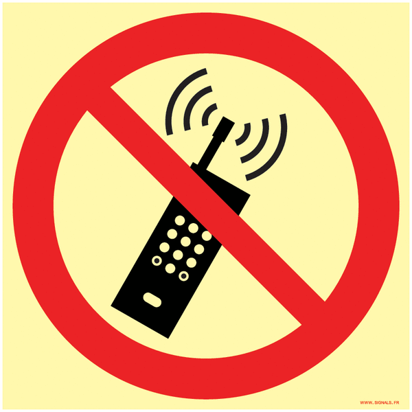 Panneau Téléphone mobile interdit