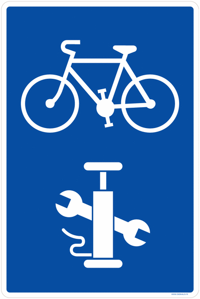 Panneaux station maintenance vélos