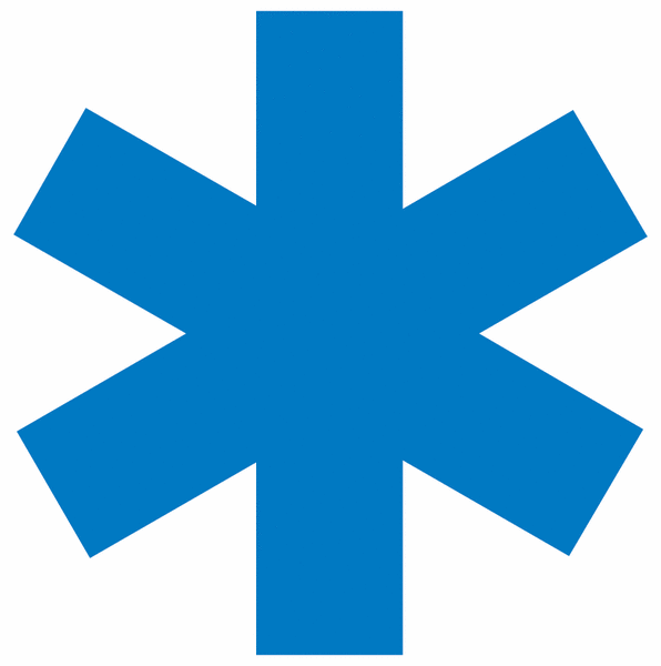 Autocollant vinyle bleu Logo ambulance