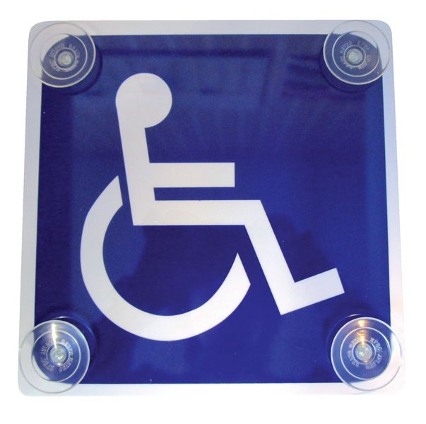 Panneau PVC + ventouses Transport d'handicapés