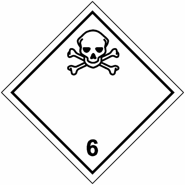 Plaque Transport classe 6 Toxiques infectieuses