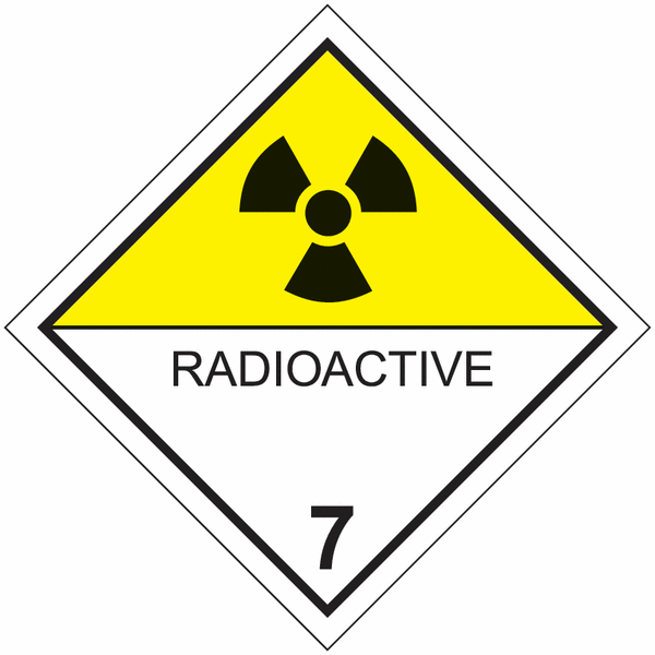 Plaque Transport classe 7 Matières radioactives
