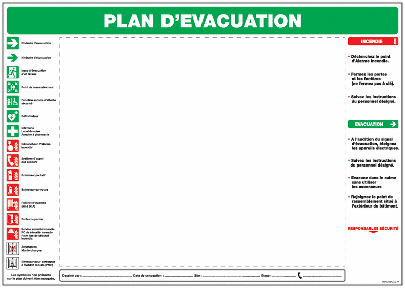 Fond de plan pour plan d'évacuation
