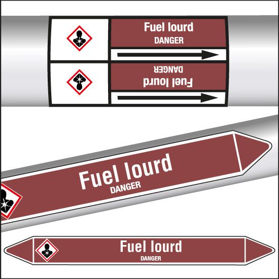 Marqueurs de tuyauterie CLP Fuel lourd