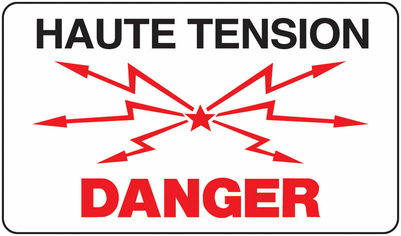 Panneau Aluminium Danger haute tension