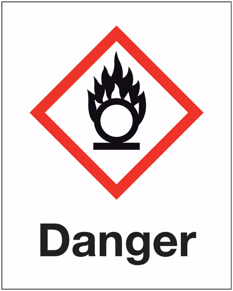 Planche étiquettes CLP Comburant Danger