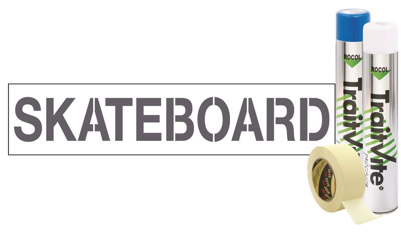 Kit Aérosols et Pochoir Skateboard