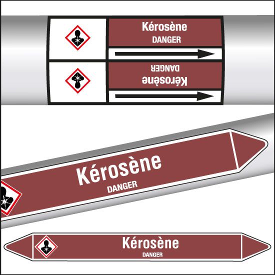 Marqueurs de tuyauterie CLP Kérosène