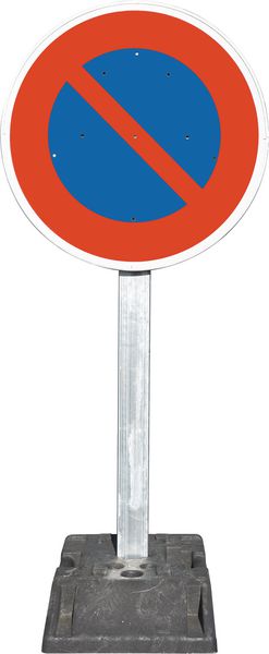 Kit d'intervention temporaire avec panneau Stationnement interdit