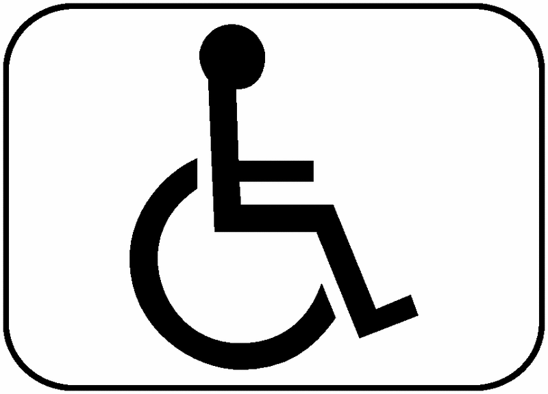 Panonceaux Alu symbole Handicapé