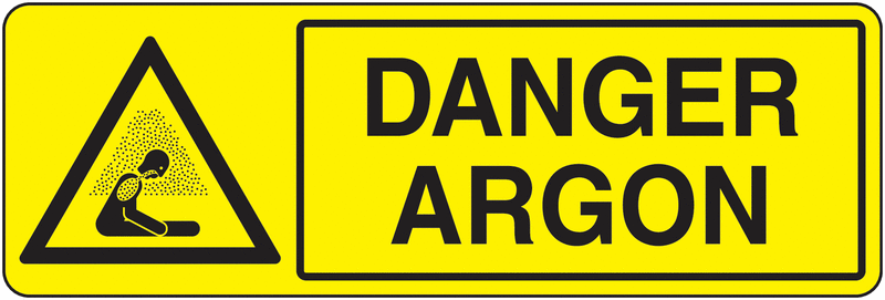 Panneau PVC Danger Argon