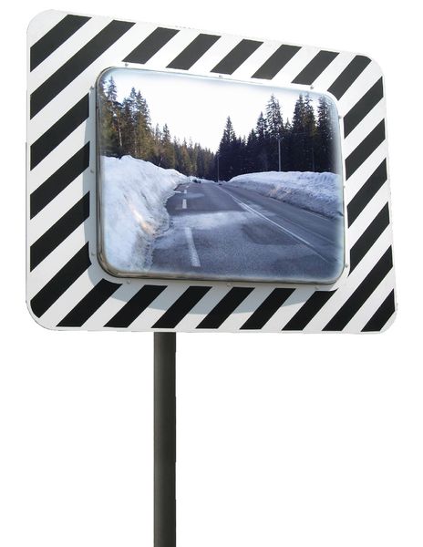 Miroir routier antigivre antibuée blanc et noir