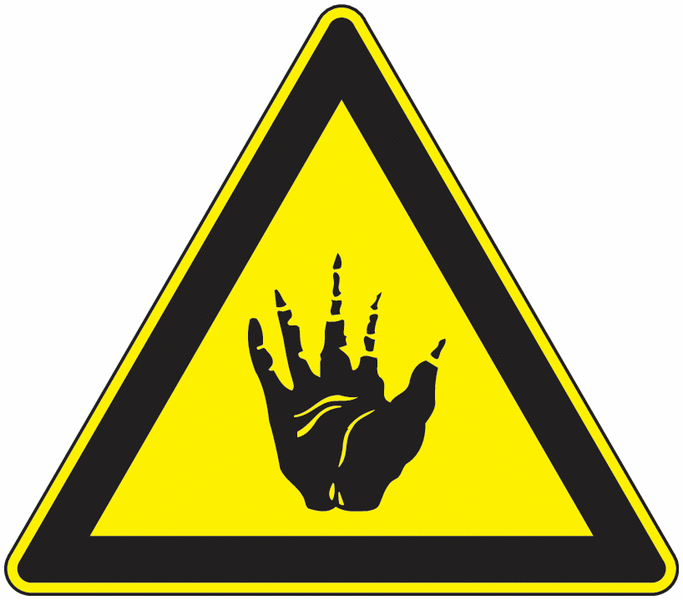 Panneau ou autocollant danger matières corrosives