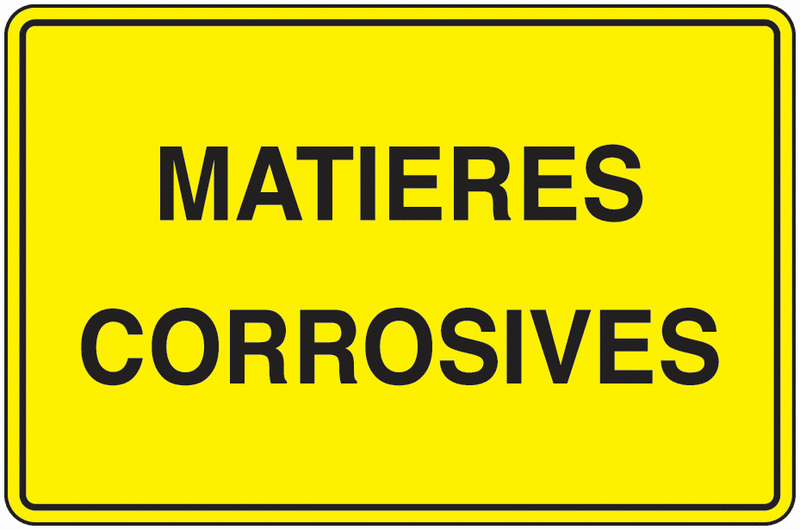 Panneau PVC Matières corrosives