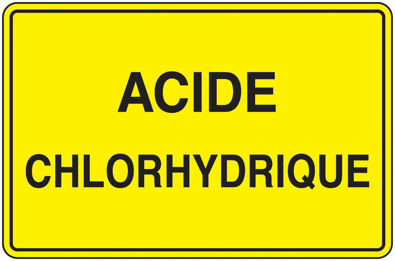 Panneau PVC Acide chlorhydrique