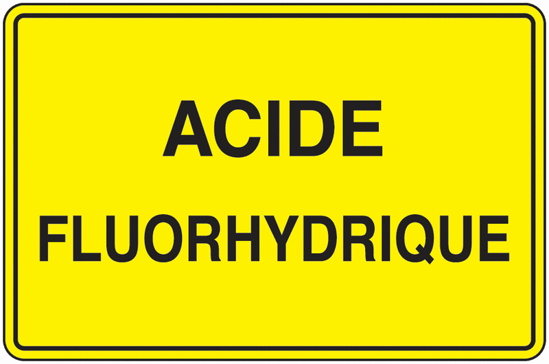 Panneau PVC Acide fluorhydrique