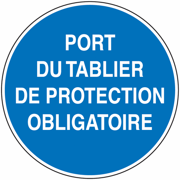 Panneau PVC Port du tablier de protection obligatoire