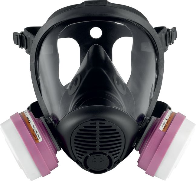 Masque respiratoire en silicone bi-filtres