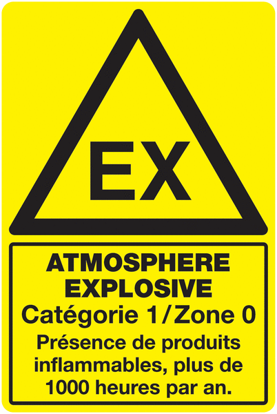 Panneau Atmosphère Explosive Zone 0