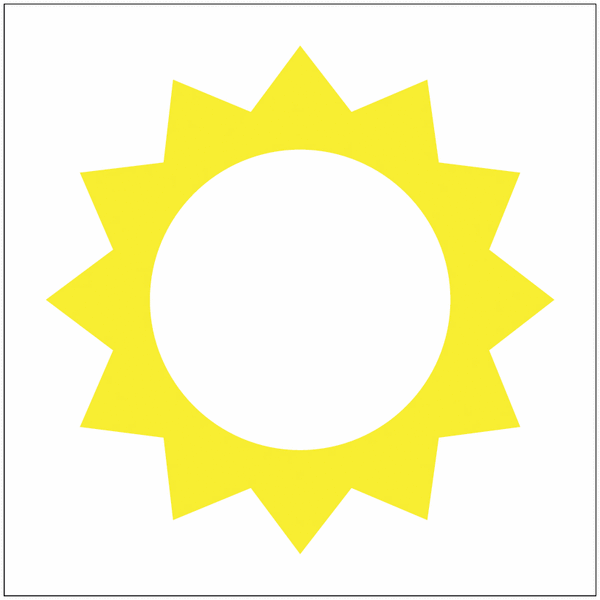 Pictogramme magnétique symbole Soleil
