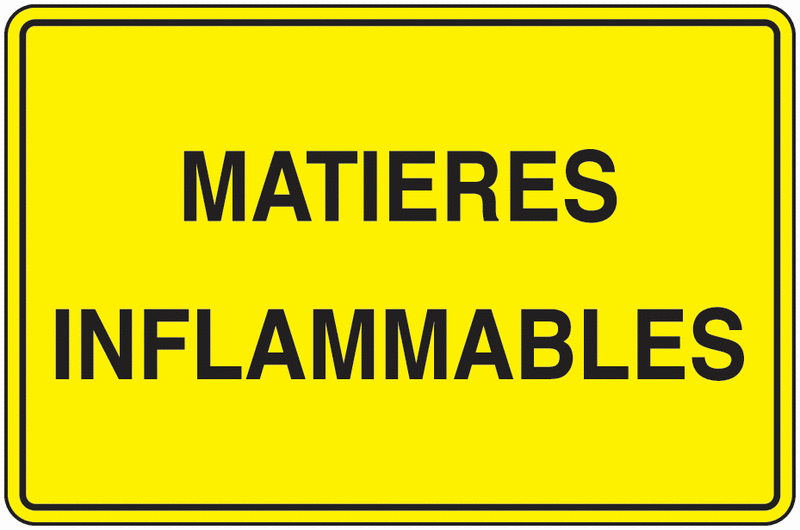 Panneau de signalisation PVC Matières inflammables