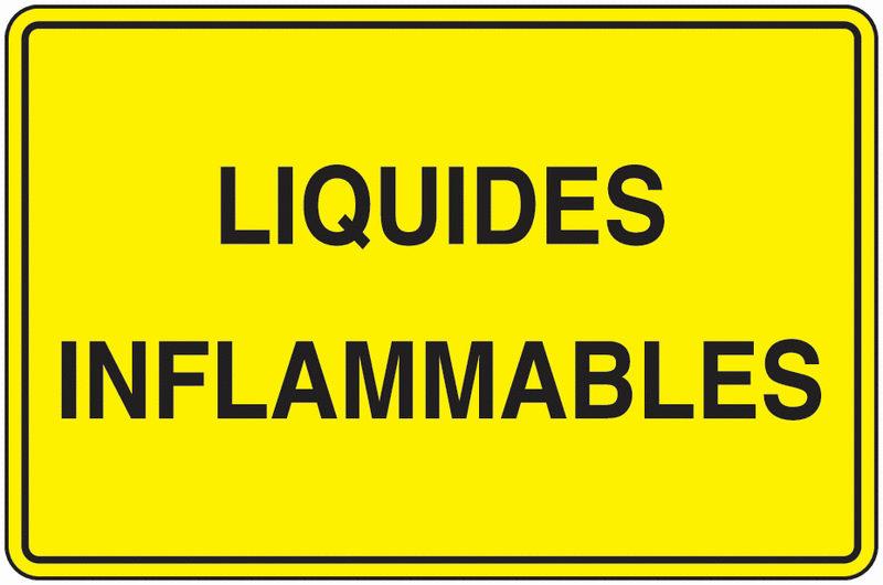 Panneau de danger PVC Liquides inflammables