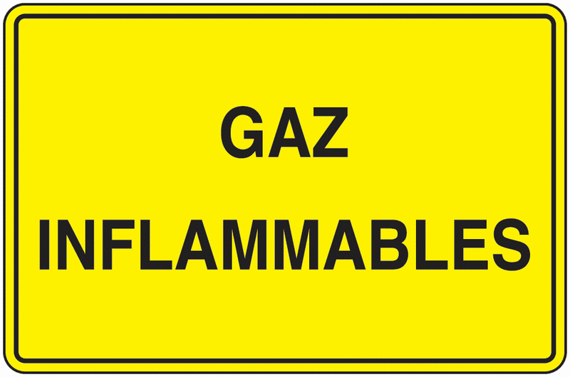 Panneau PVC Gaz inflammables