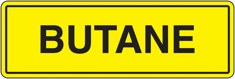 Panneau PVC ou autocollant Texte Butane