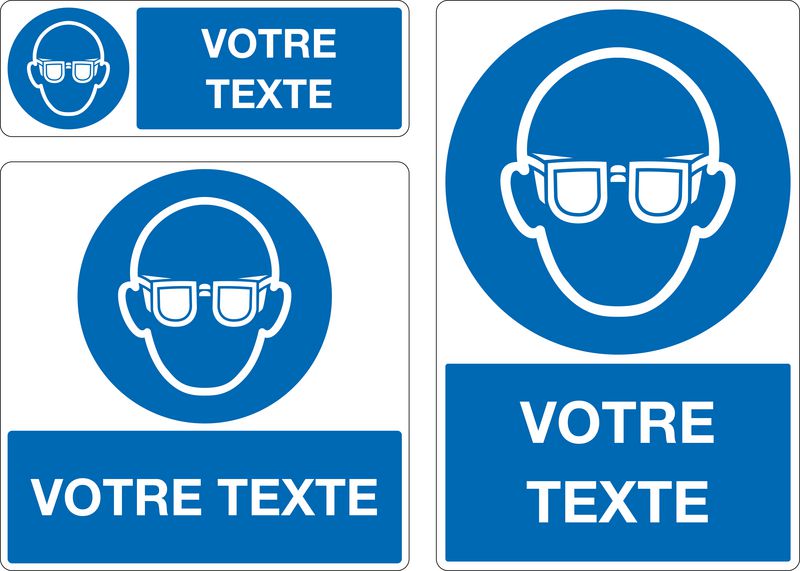 Panneau Port des lunettes obligatoire personnalisé