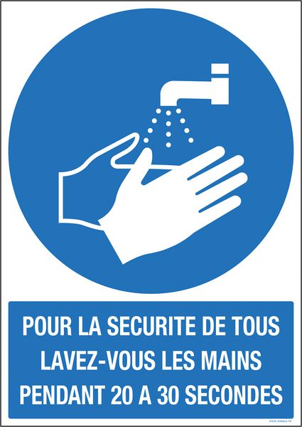 Poster lavage des mains avec de l'eau