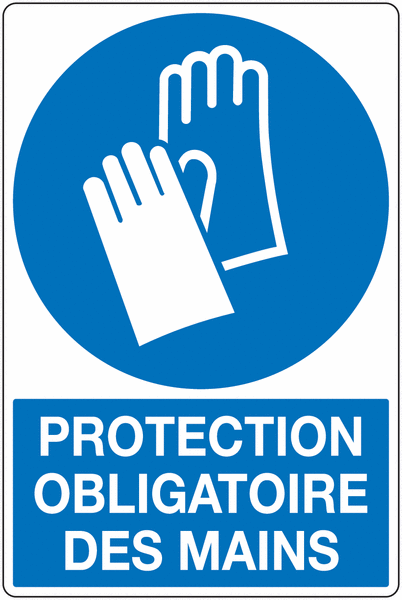 Panneau PVC Protection obligatoire des mains