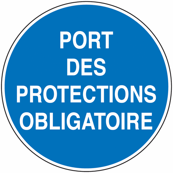 Panneau PVC Port des protections obligatoire
