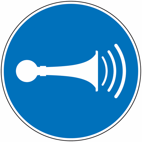 Panneau Obligation d'utiliser l'avertisseur sonore