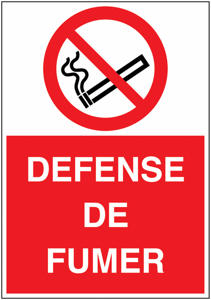 Panneau Ecopicto en PVC Défense de fumer